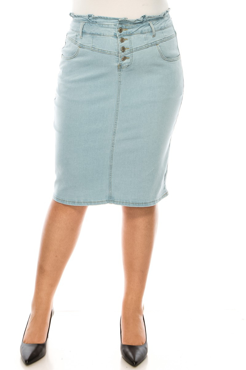 Denim Skirt Plus Size