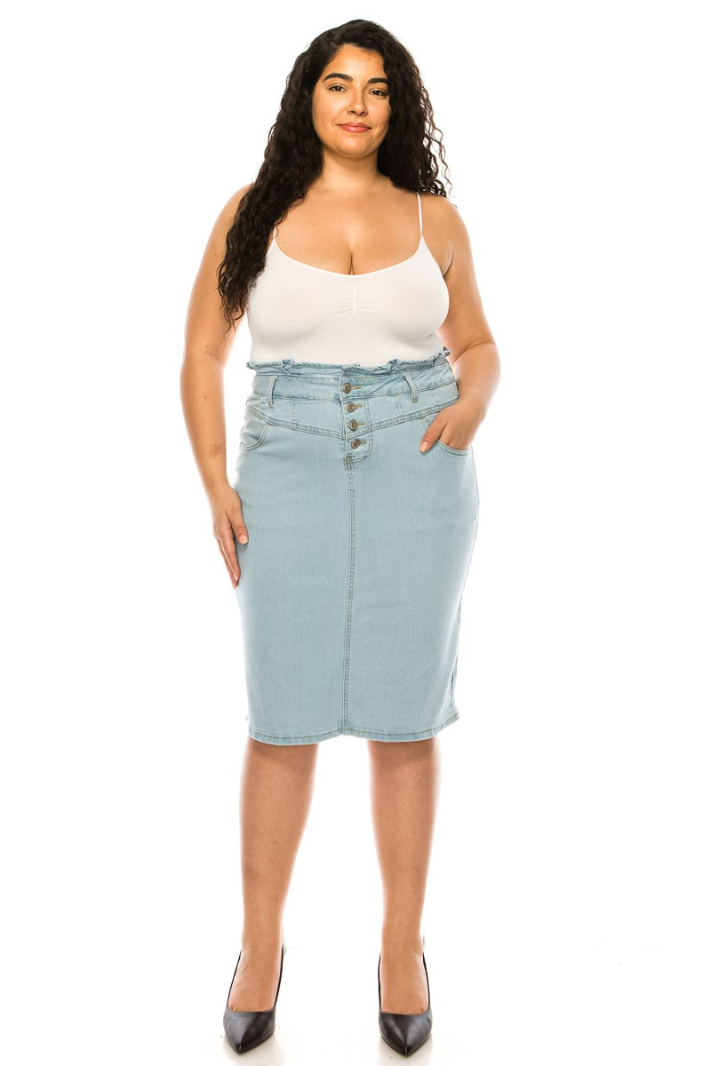 Denim Skirt Plus Size