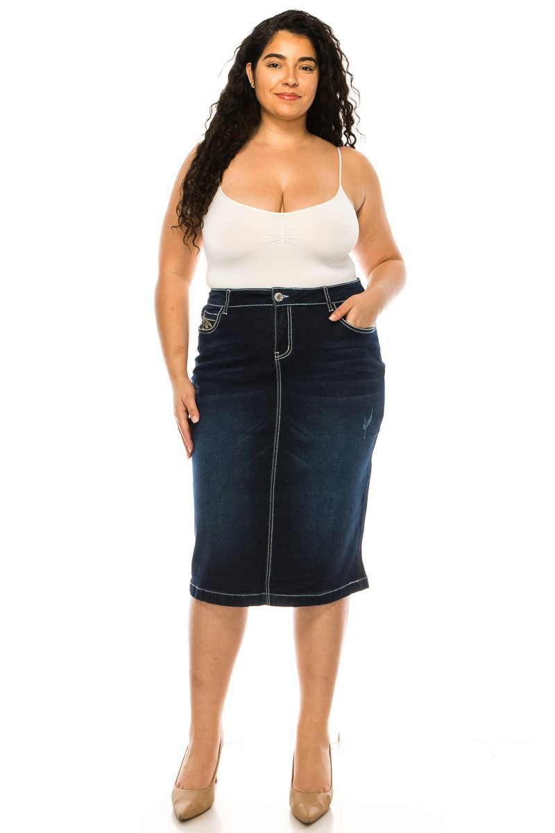 Denim Skirt Plus Size