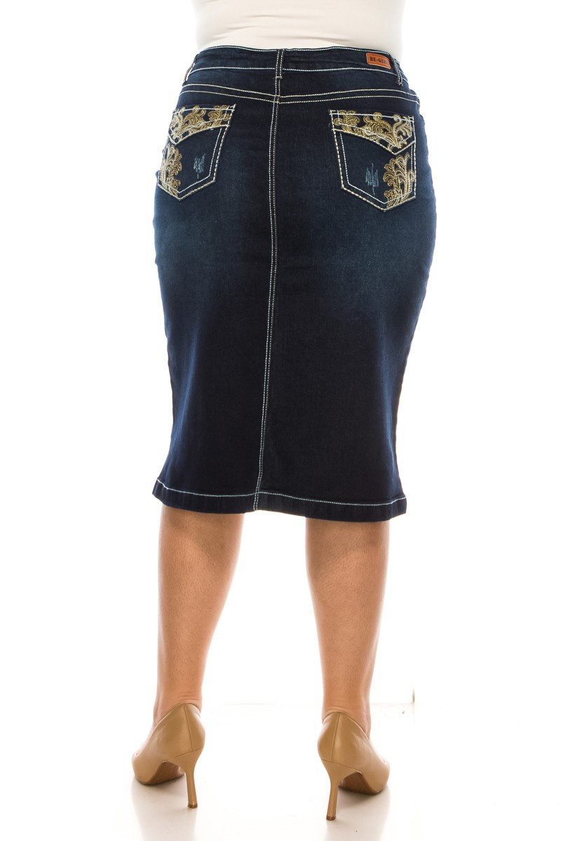 Denim Skirt Plus Size