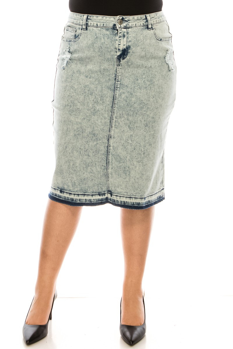 Denim Skirt Plus Size