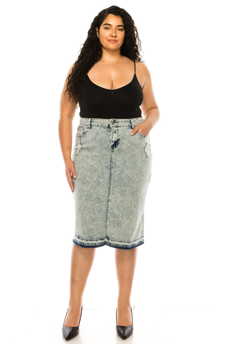 Denim Skirt Plus Size