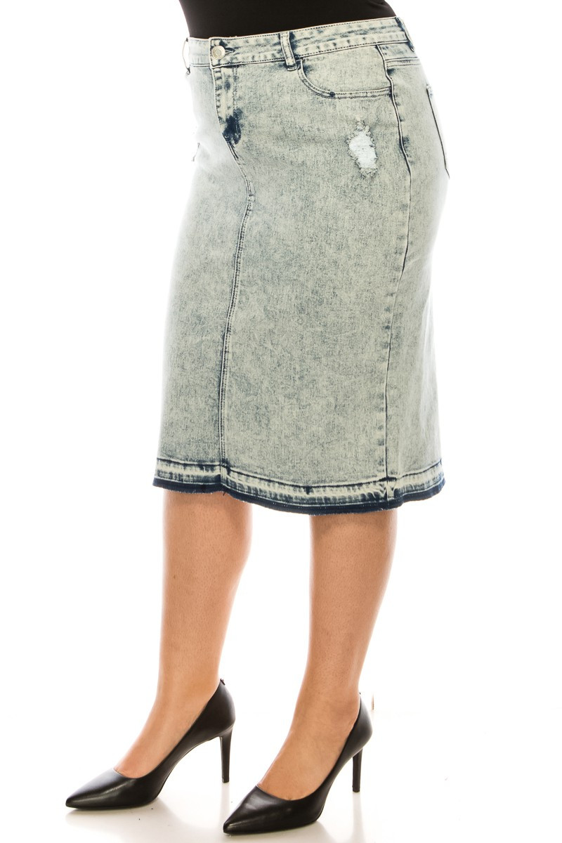 Denim Skirt Plus Size