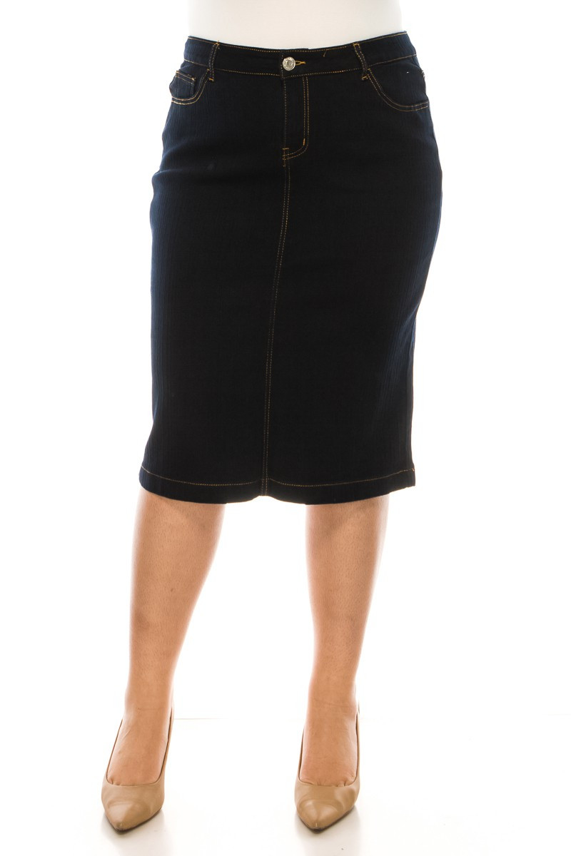 Denim Skirt Plus Size