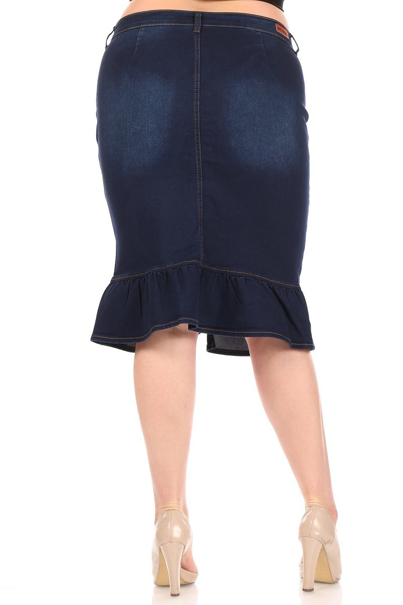 Denim Skirt Plus Size