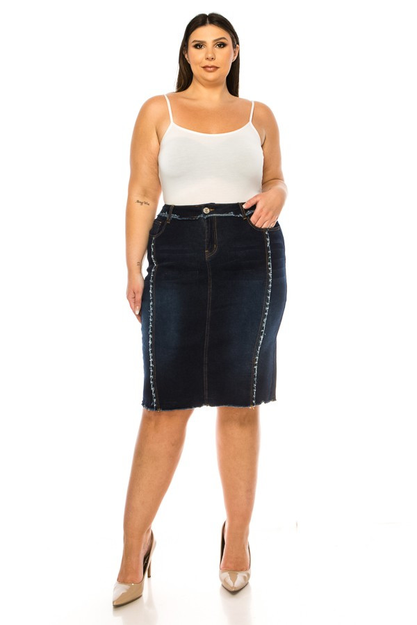 Denim Skirt Plus Size