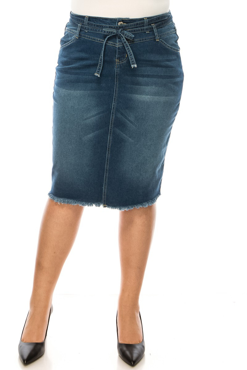 Denim Skirt Plus Size