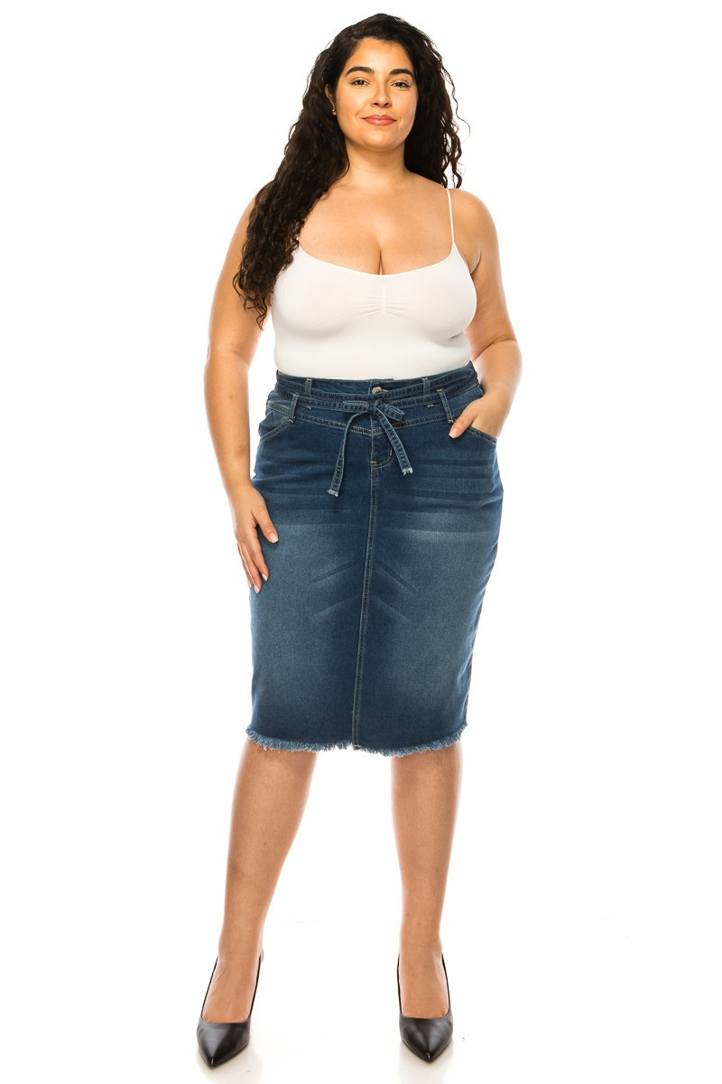 Denim Skirt Plus Size