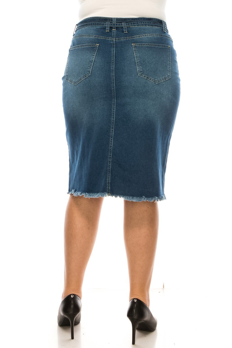Denim Skirt Plus Size