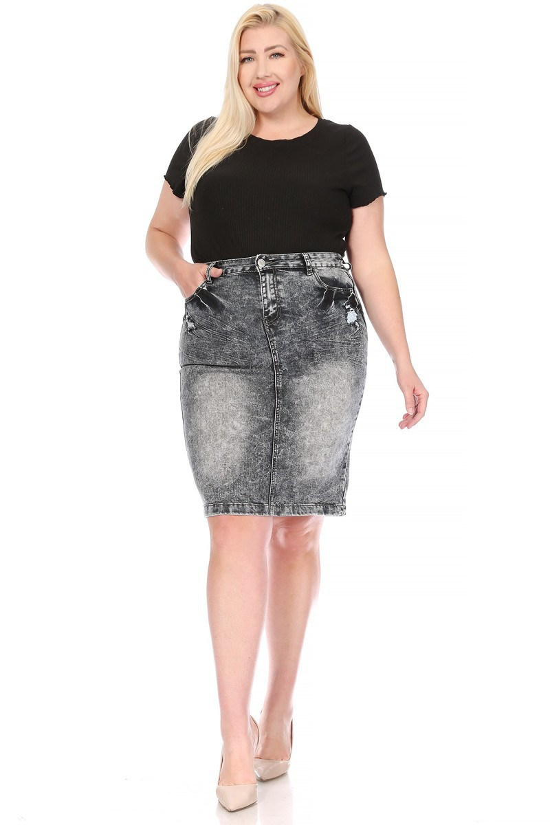 Denim Skirt Plus Size