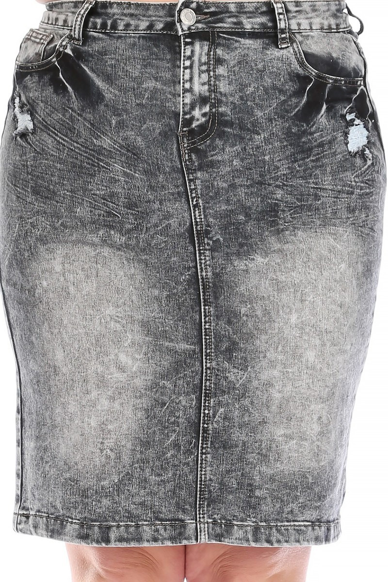 Denim Skirt Plus Size