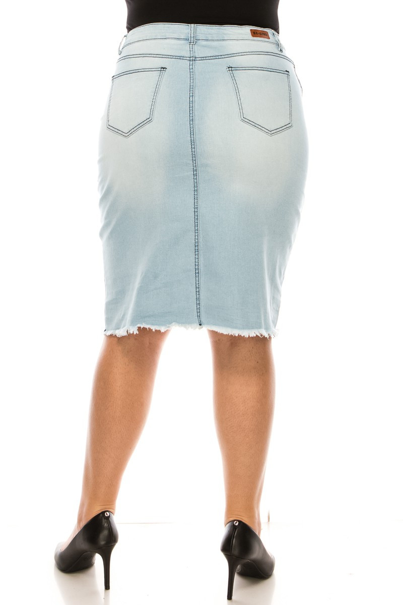 Denim Skirt Plus Size