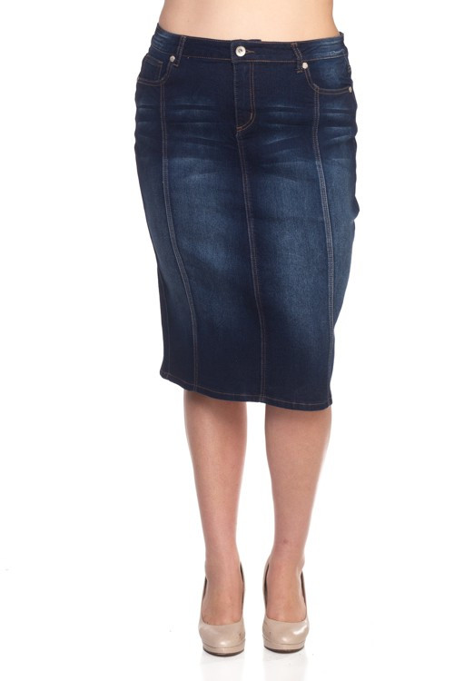 Denim Skirt Plus Size