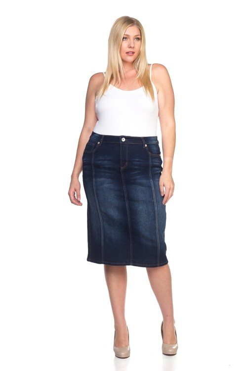 Denim Skirt Plus Size