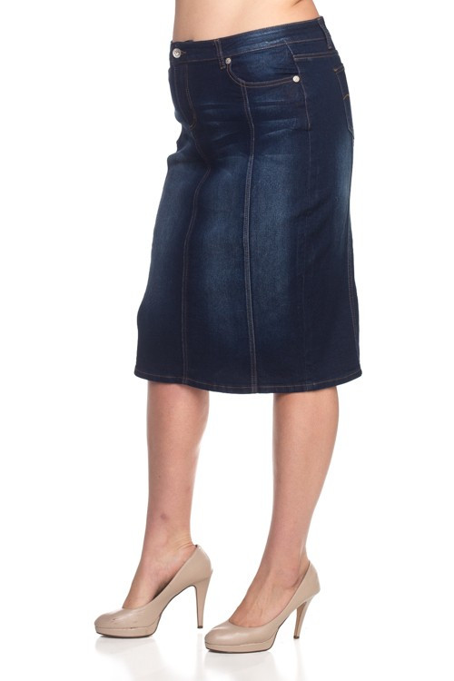 Denim Skirt Plus Size