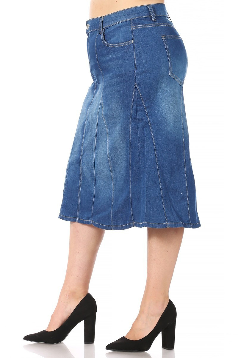 Denim Skirt Plus Size