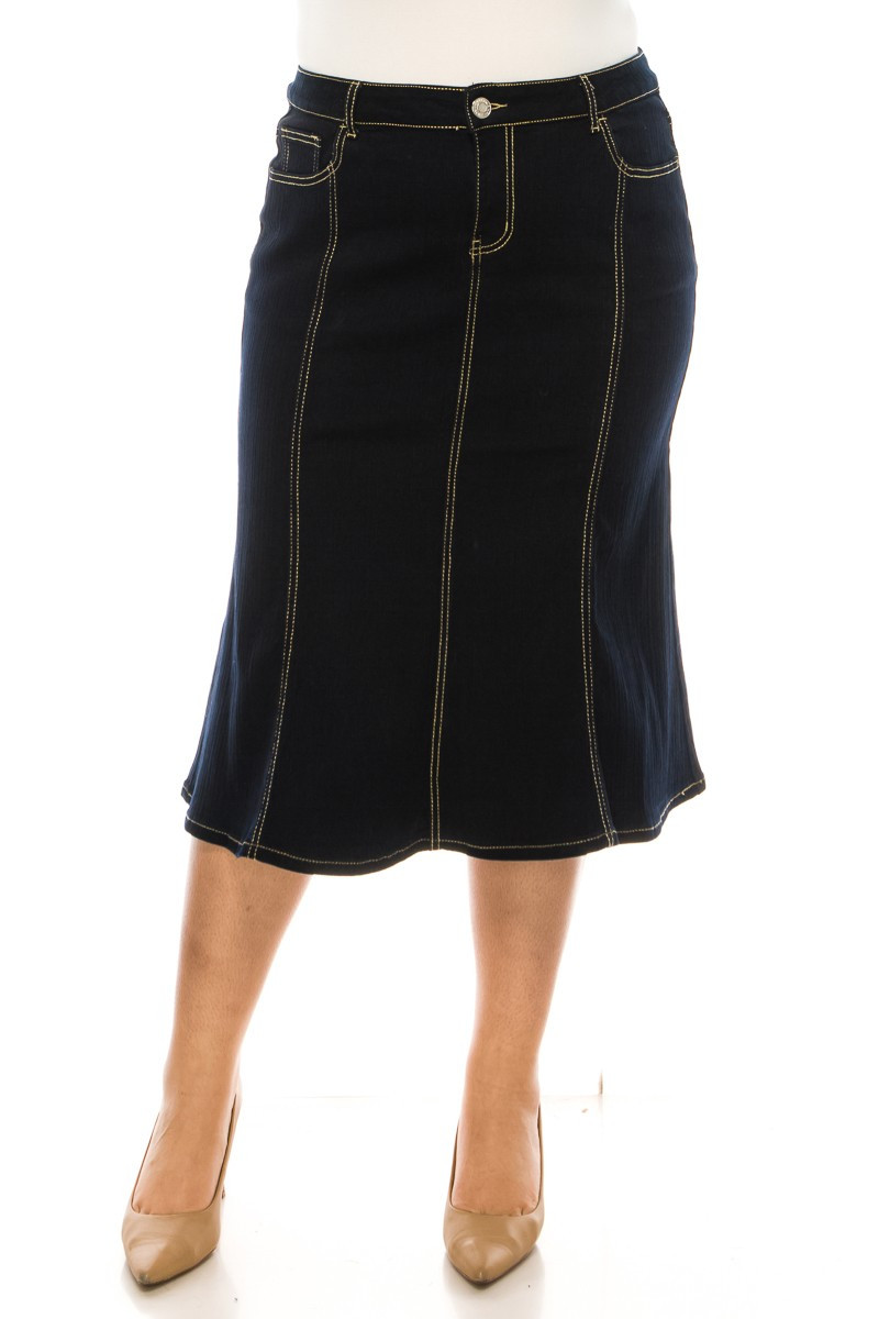 Denim Skirt Plus Size