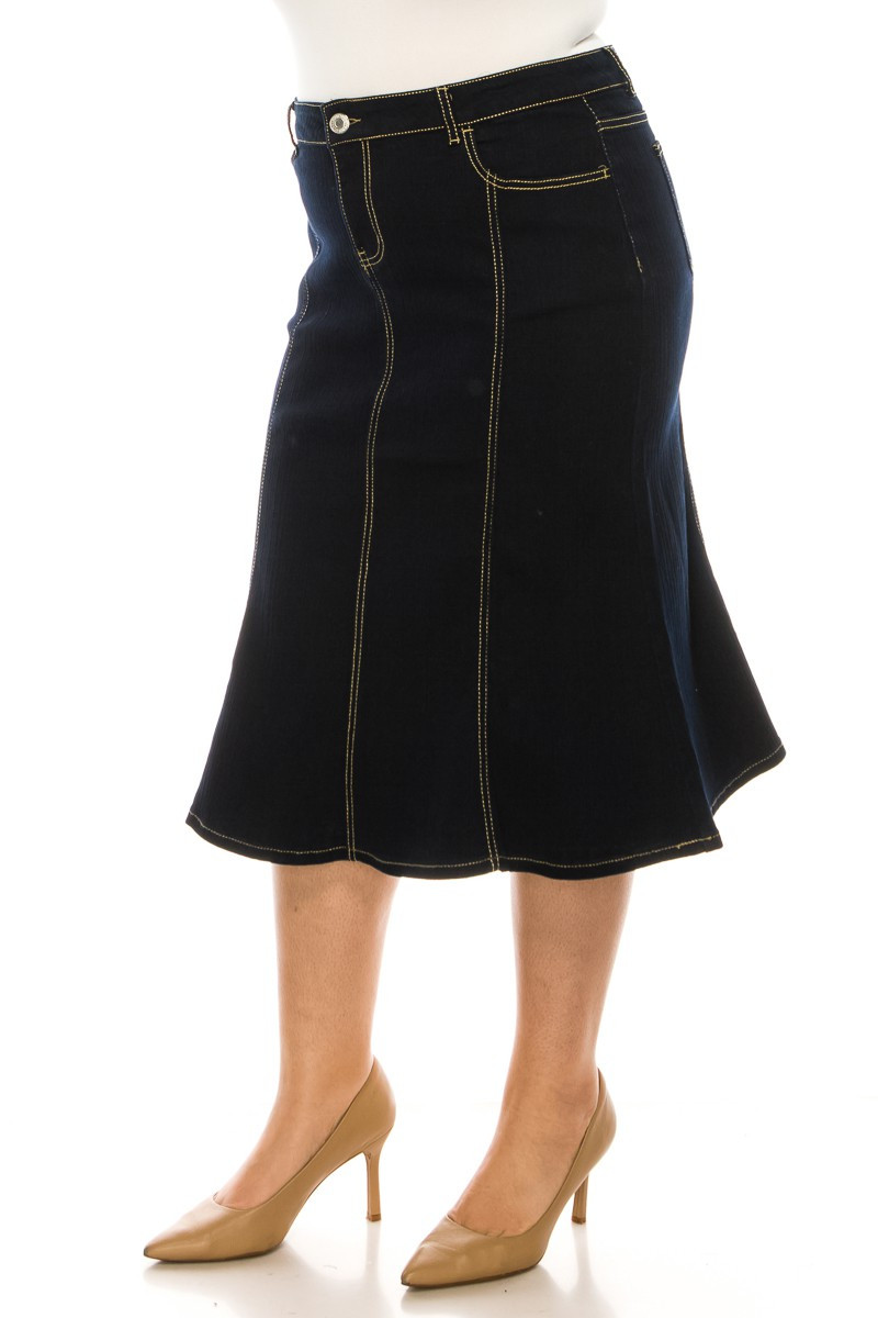 Denim Skirt Plus Size