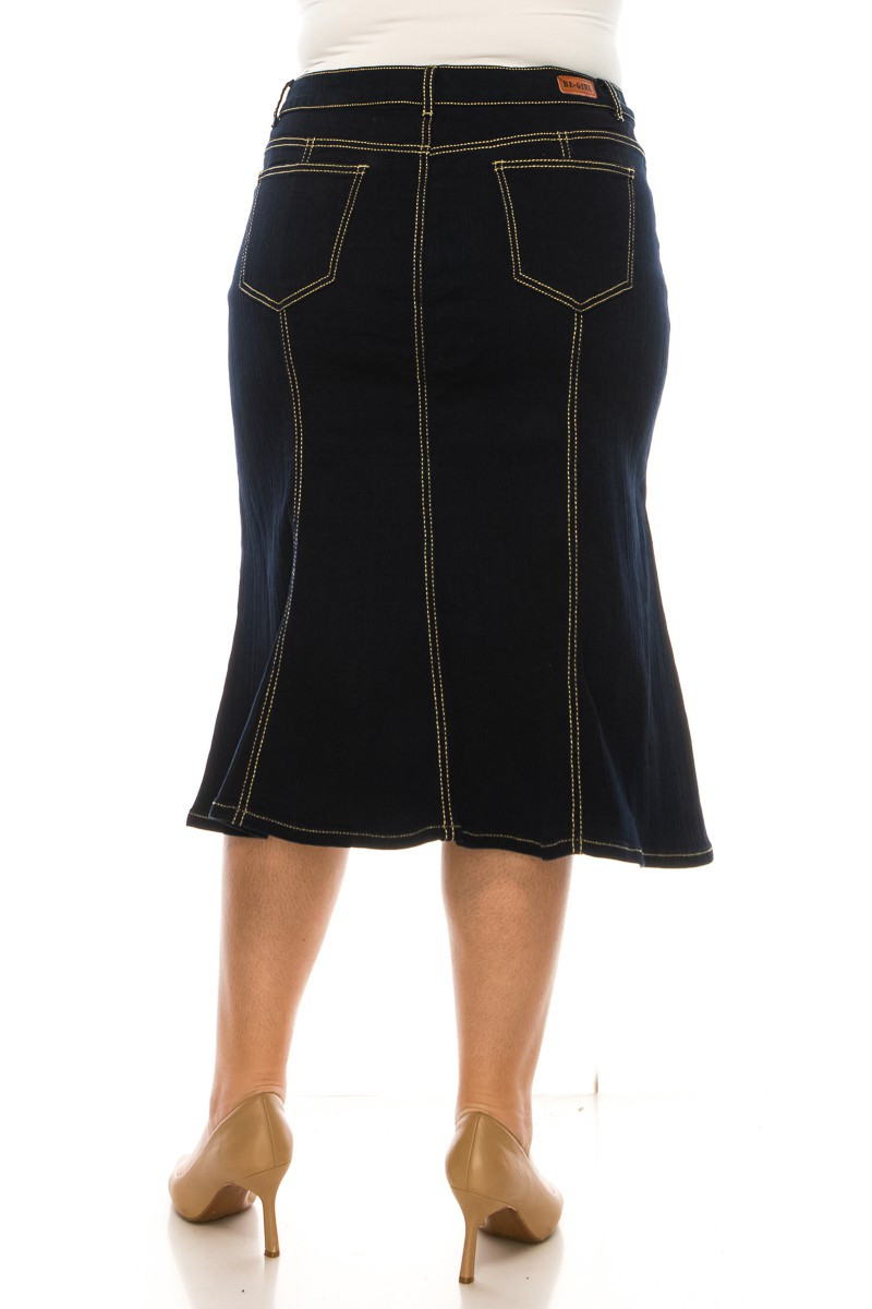 Denim Skirt Plus Size
