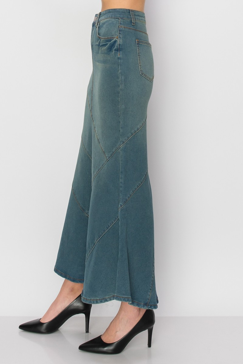 Denim Long Skirt