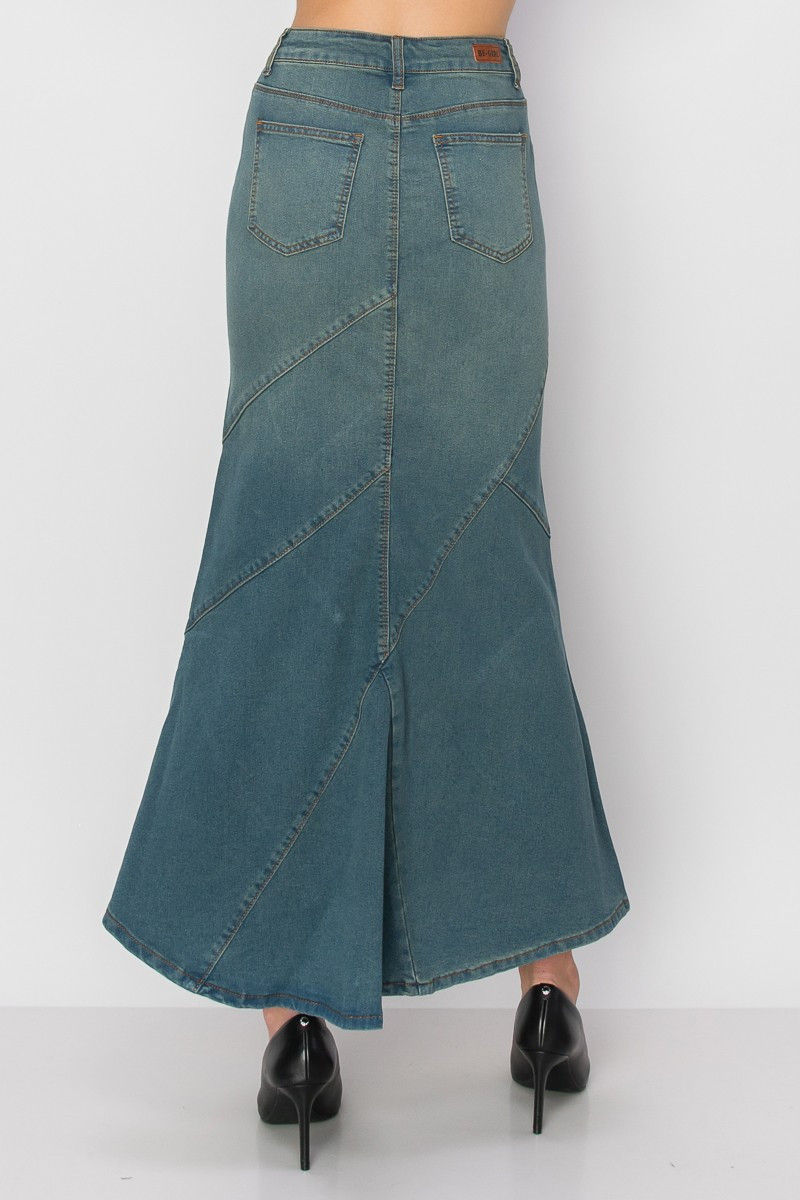 Denim Long Skirt