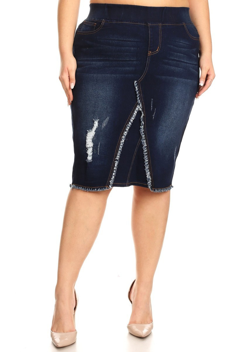 Denim Skirt Plus Size