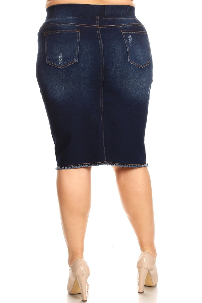 Denim Skirt Plus Size