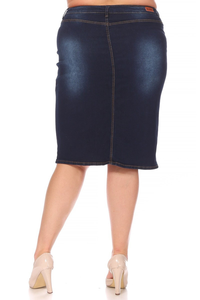 Denim Skirt Plus Size