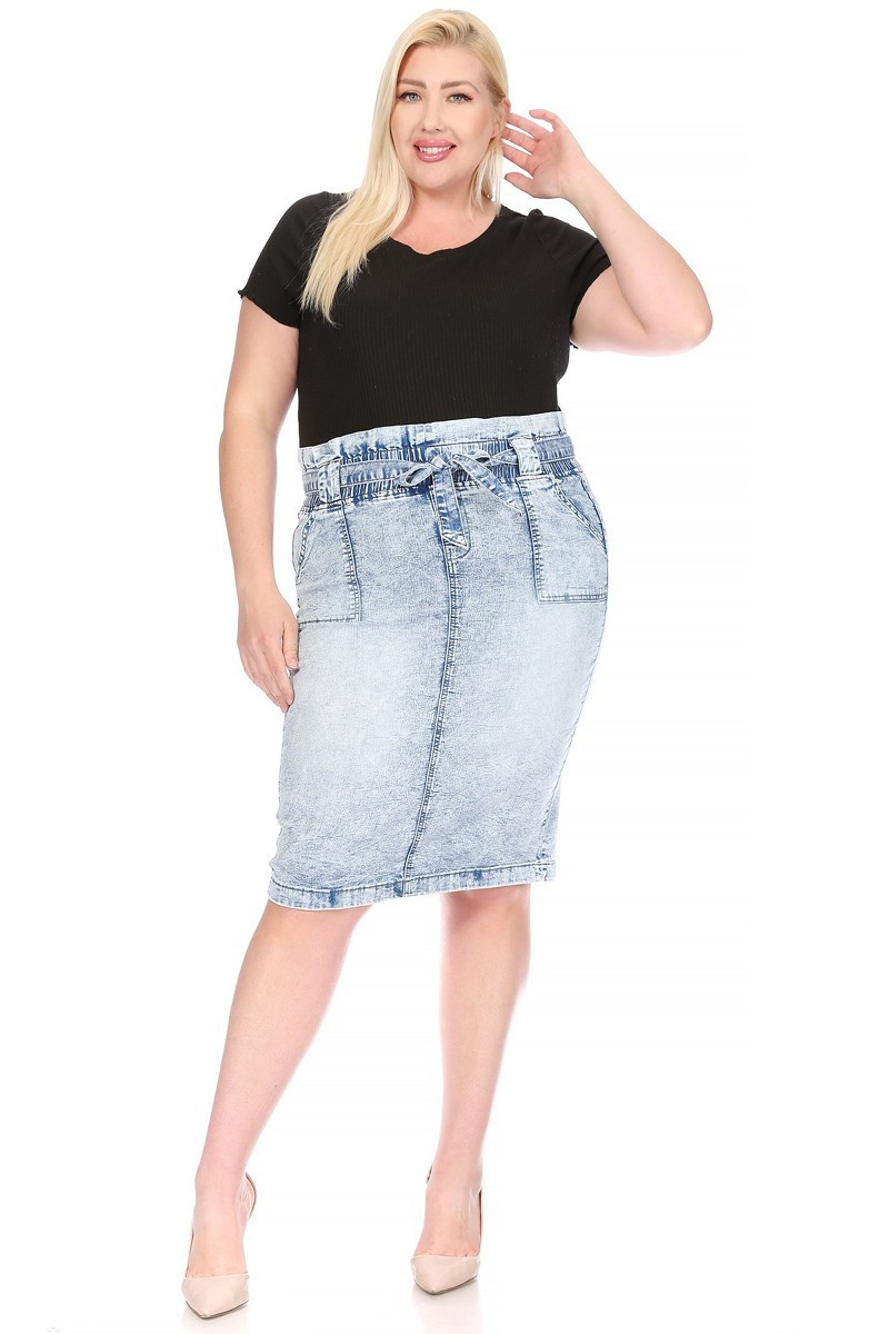 Denim Skirt Plus Size