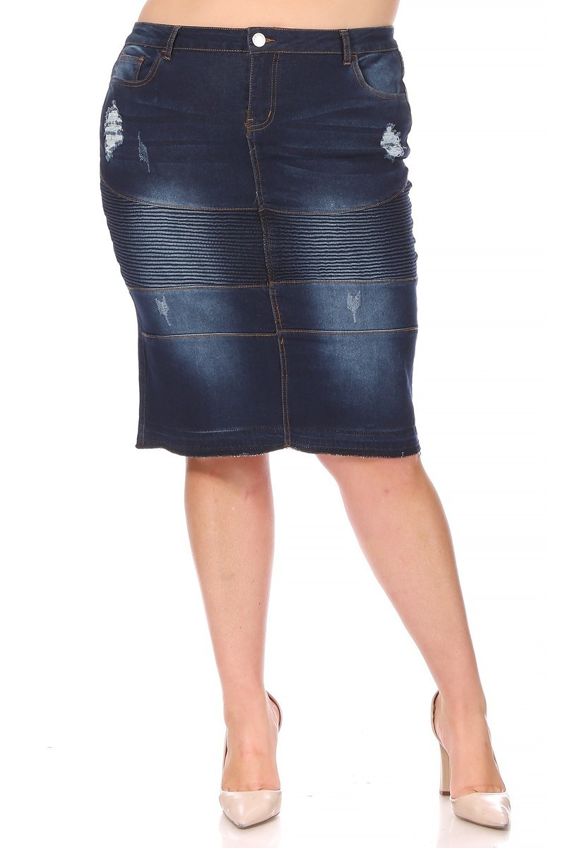Denim Skirt Plus Size