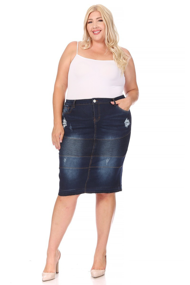 Denim Skirt Plus Size