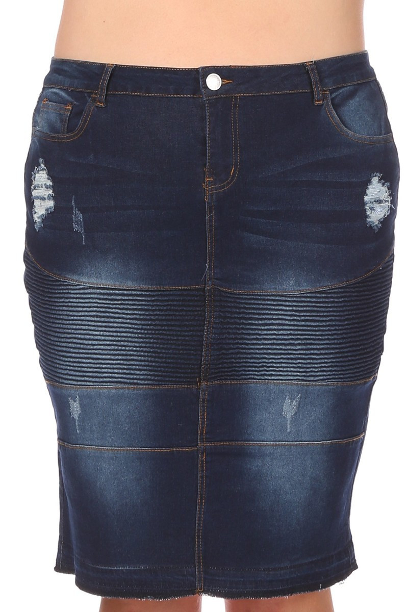 Denim Skirt Plus Size
