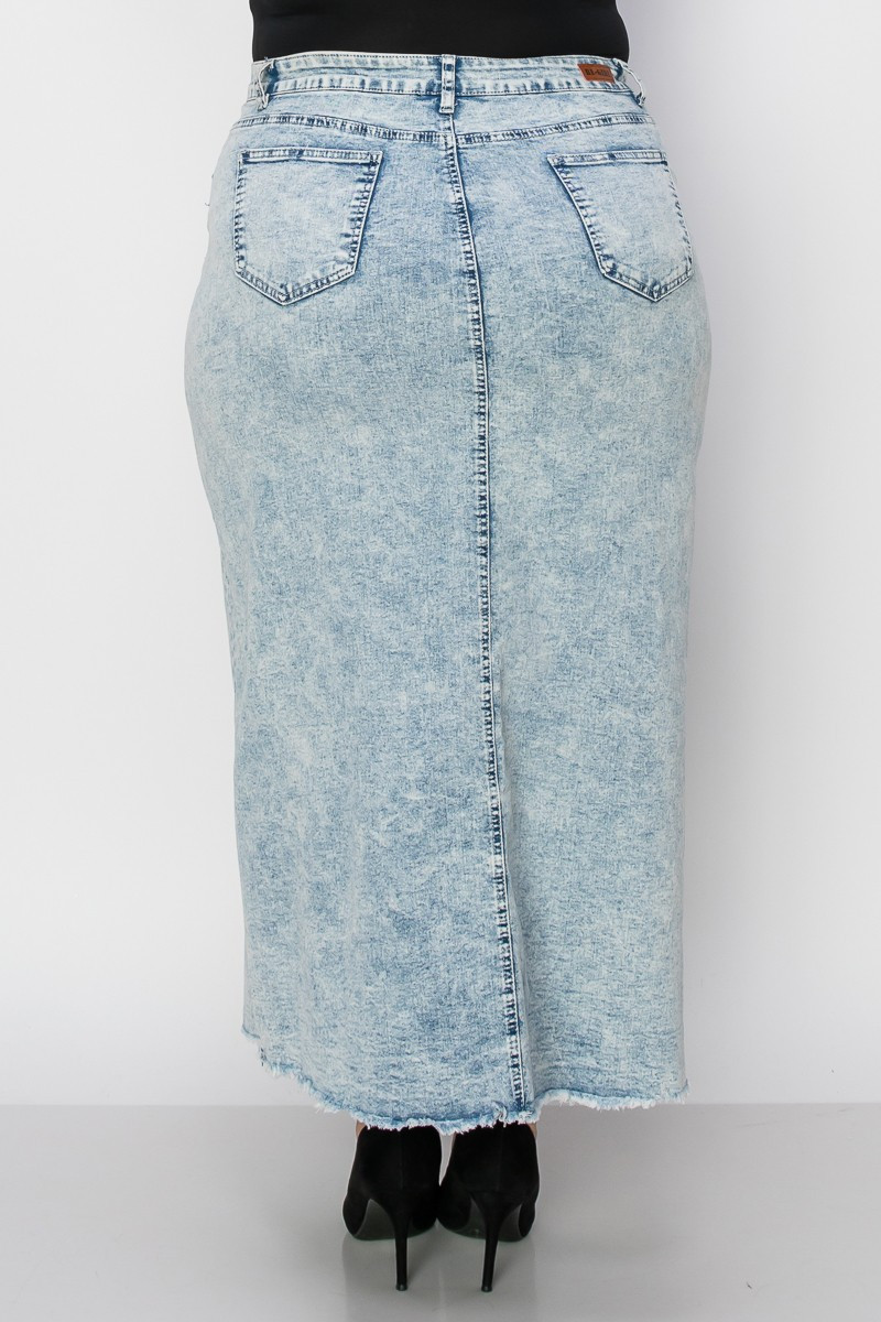 Denim Long Skirt Plus Size