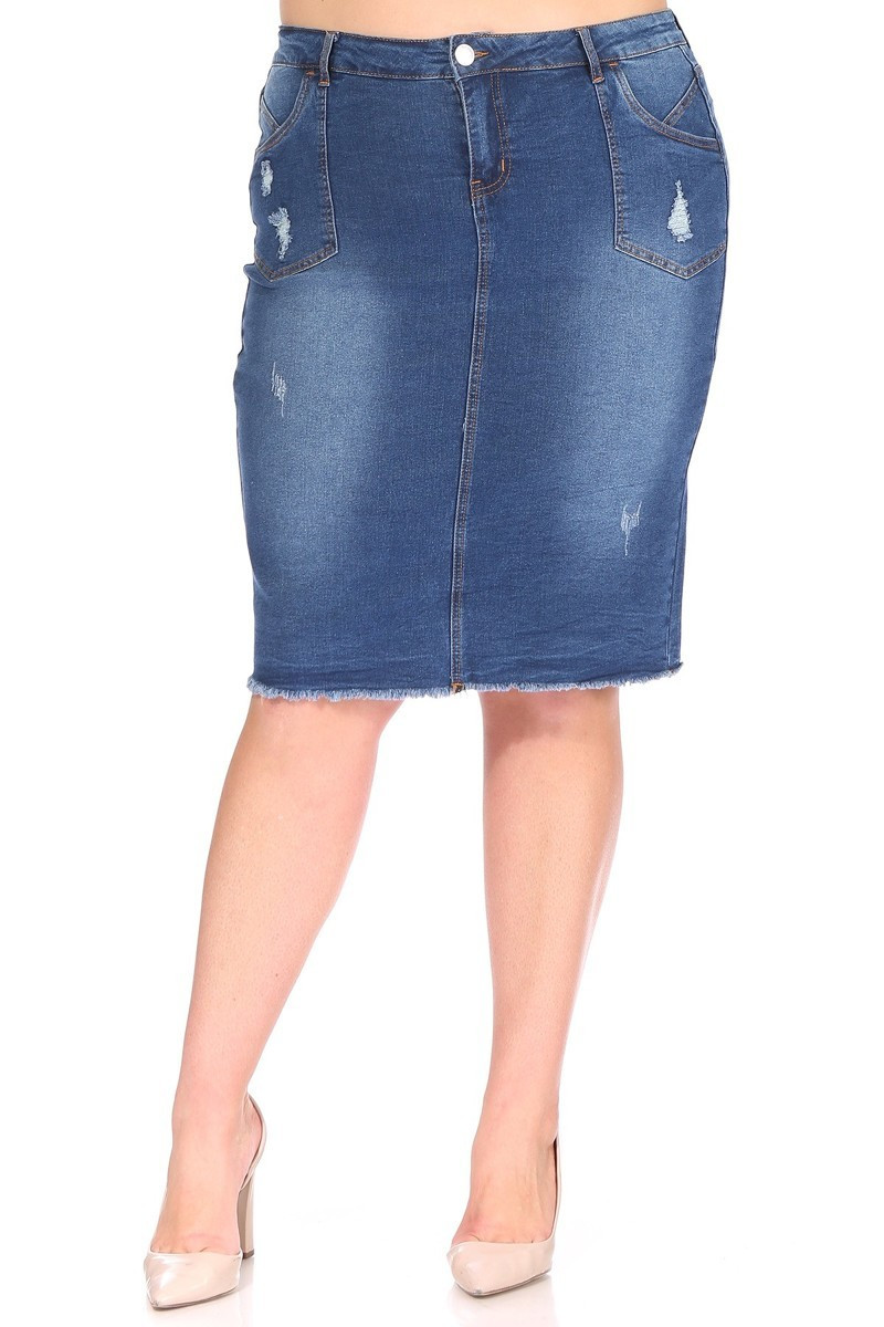 Denim Skirt Plus Size
