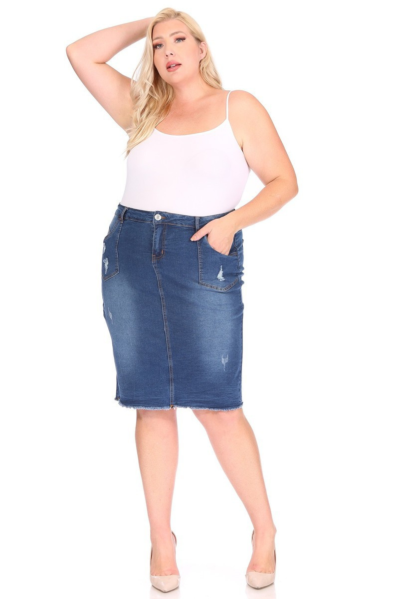 Denim Skirt Plus Size