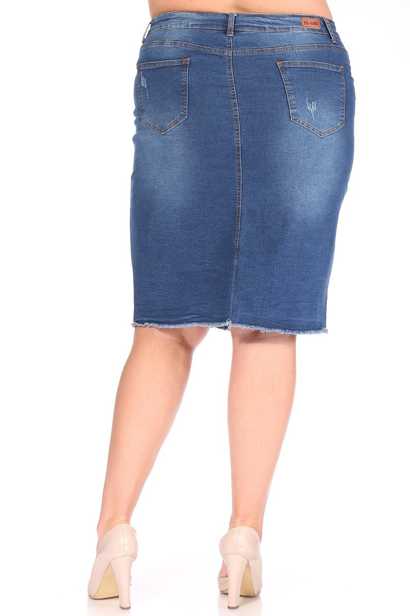 Denim Skirt Plus Size
