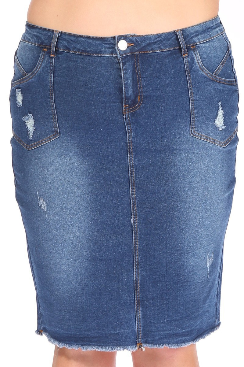 Denim Skirt Plus Size