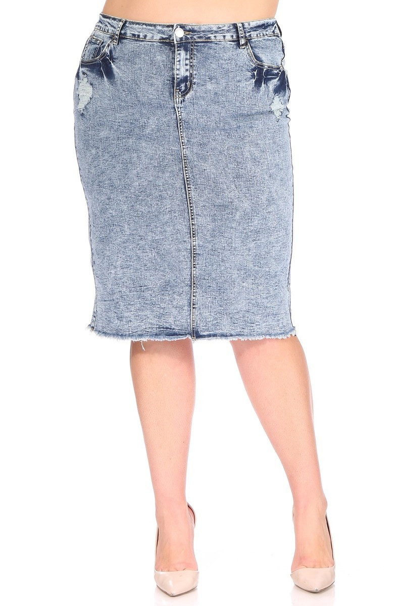 Denim Skirt Plus Size