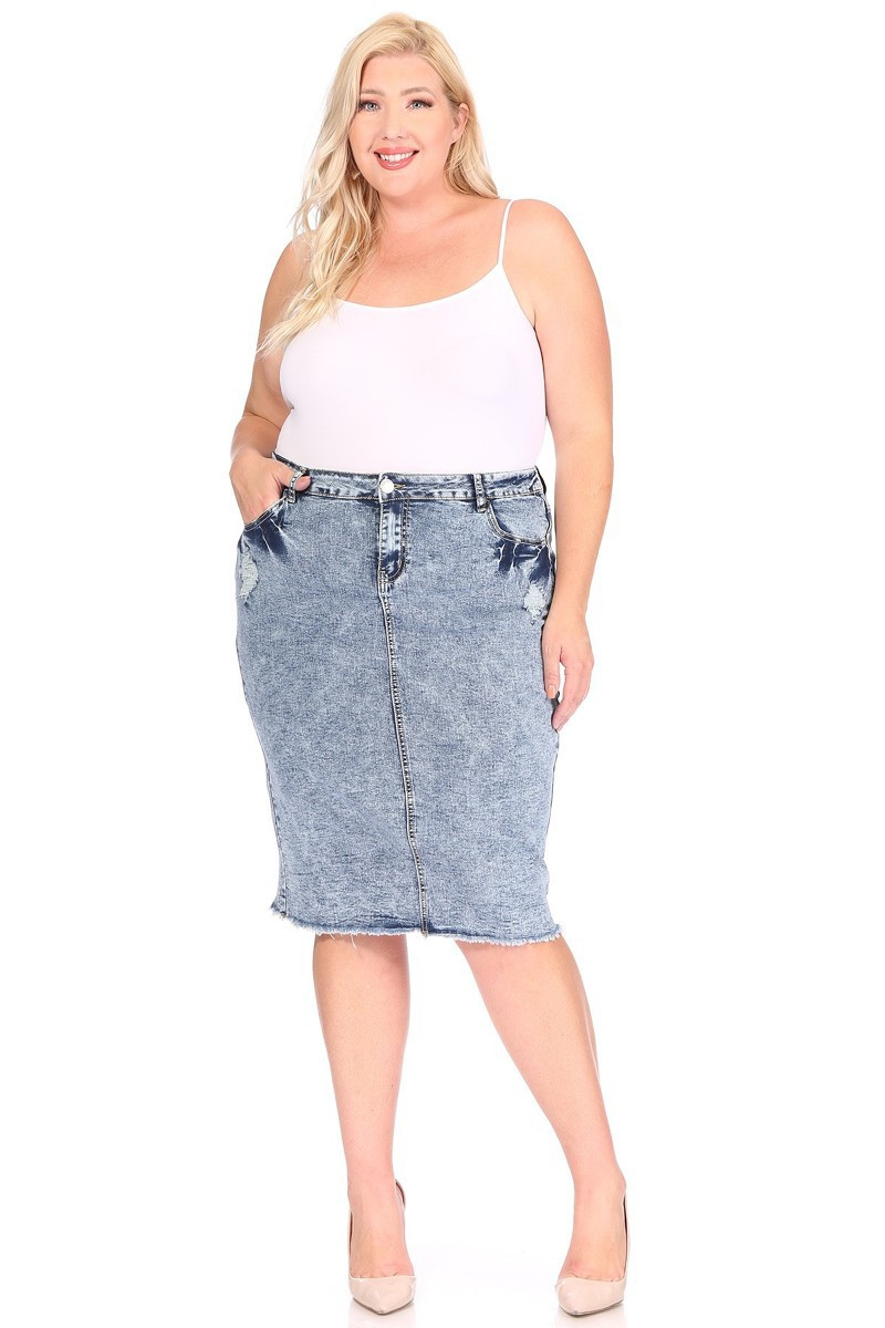 Denim Skirt Plus Size