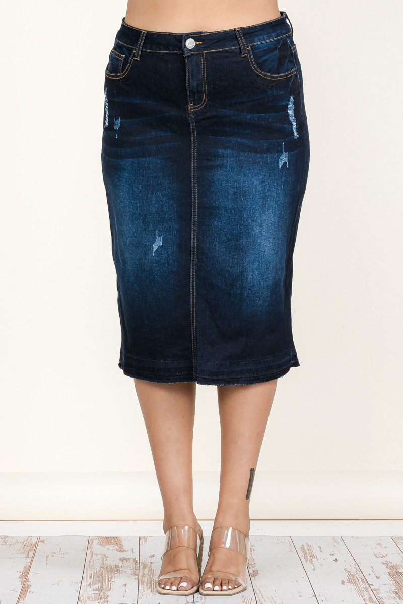 Denim Skirt Plus Size