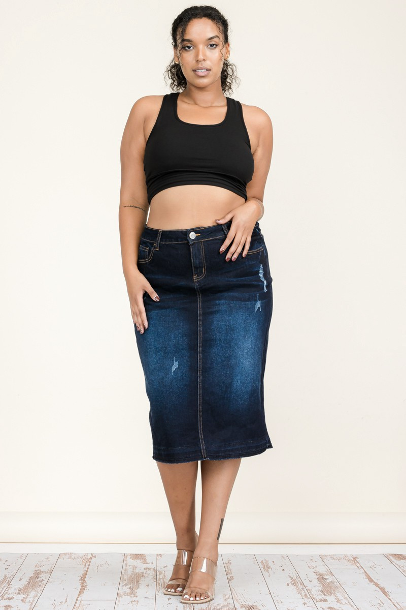 Denim Skirt Plus Size