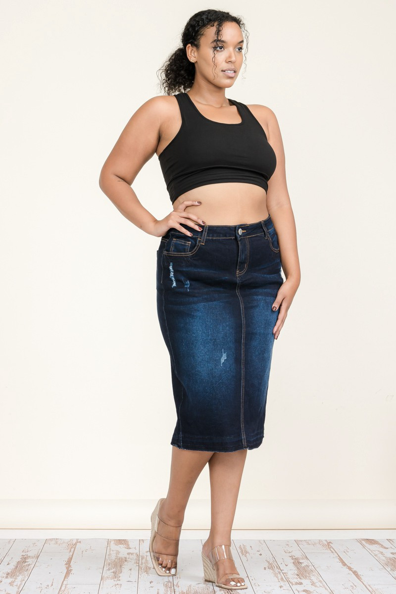 Denim Skirt Plus Size