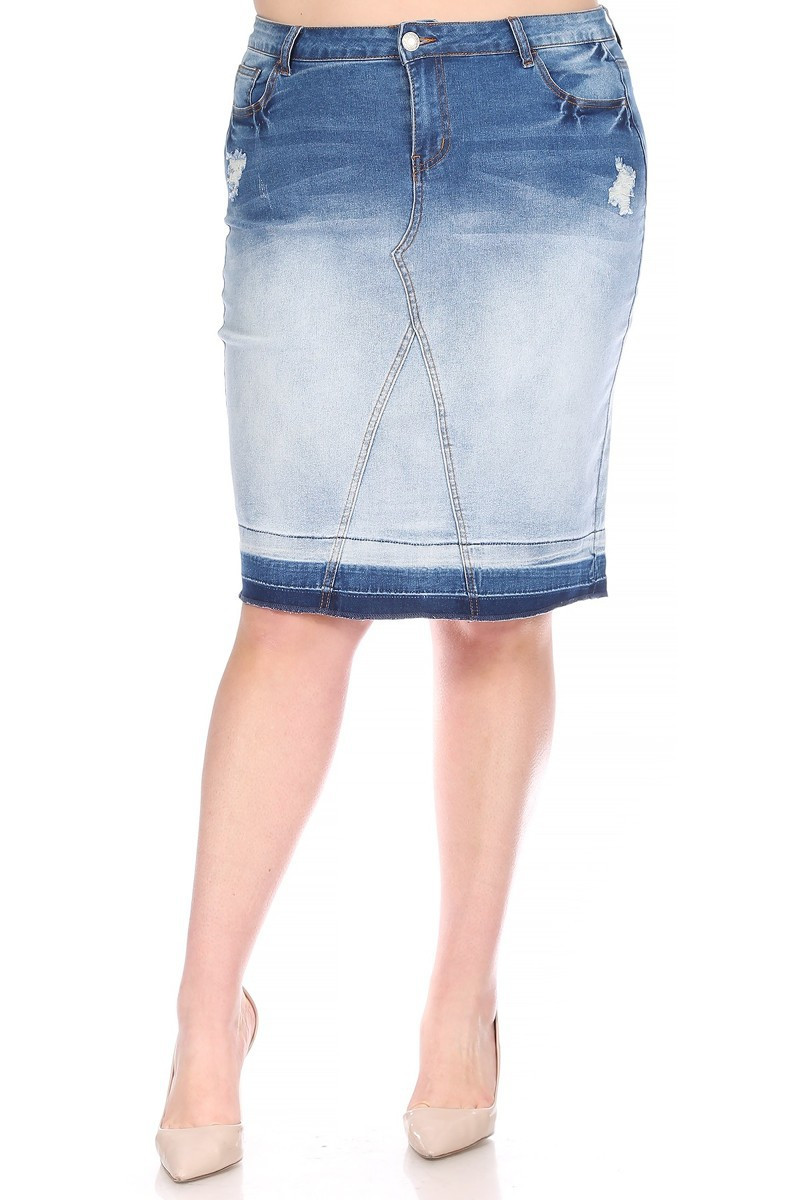 Denim Skirt Plus Size