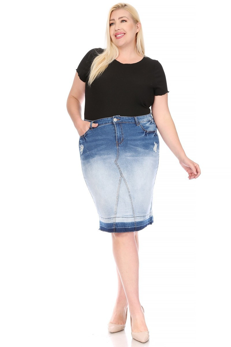 Denim Skirt Plus Size
