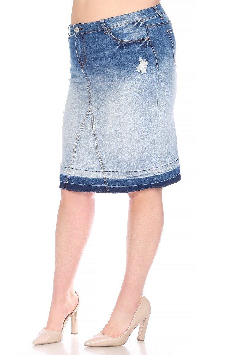 Denim Skirt Plus Size