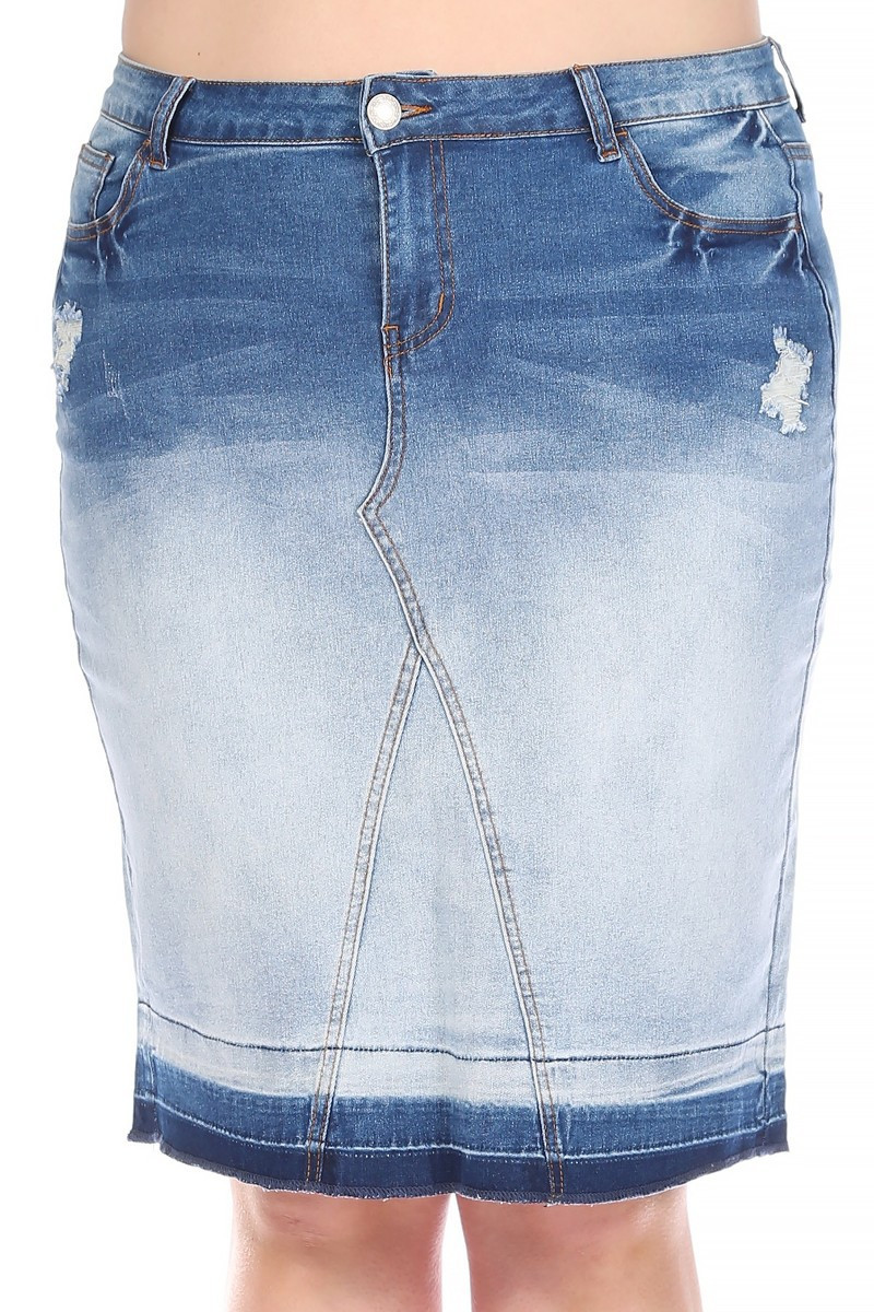 Denim Skirt Plus Size