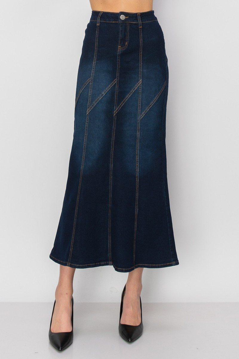 Denim Long Skirt