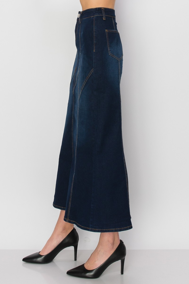 Denim Long Skirt