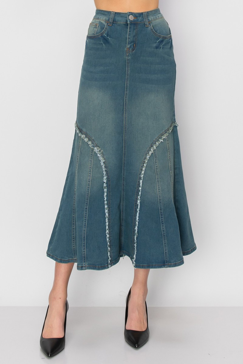 Denim Long Skirt