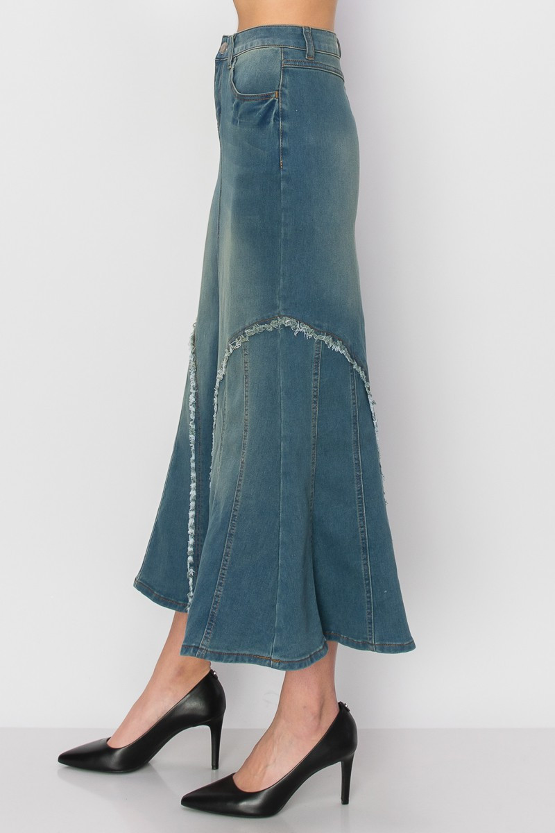 Denim Long Skirt